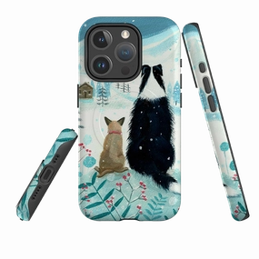 iPhone MagSafe Tough Case - Dogs Xmas By Mary Stubberfield Precision Cutouts Grip Enhanced