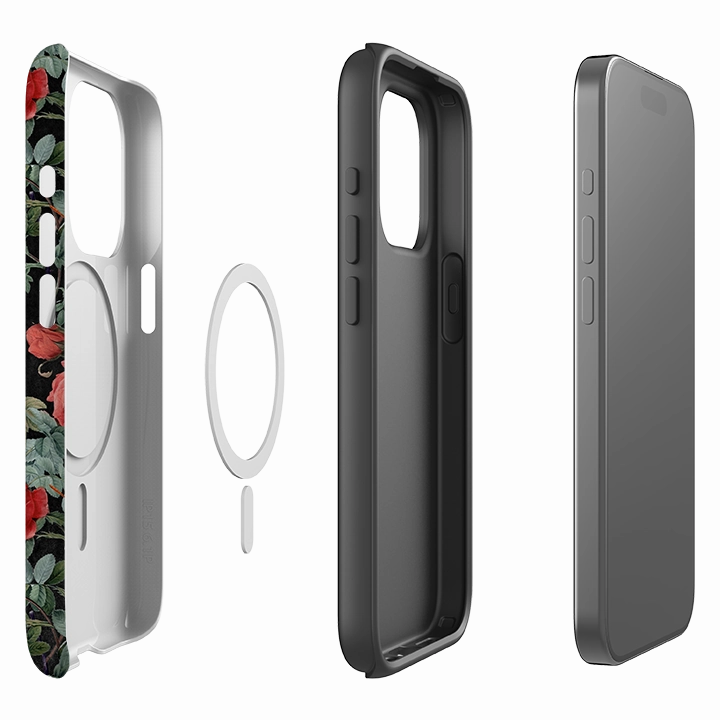 Modern Finish iPhone MagSafe Tough Case -  Dragons and Roses