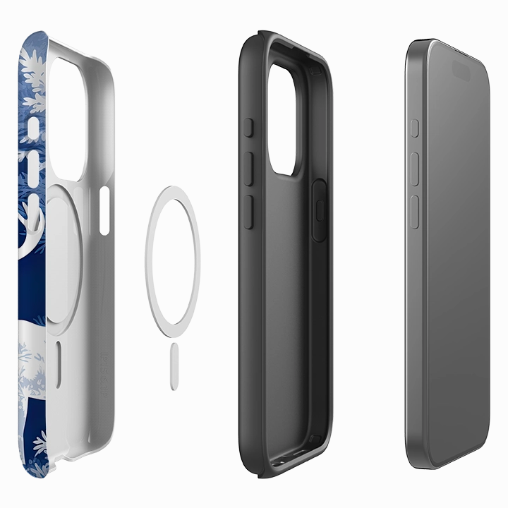 Comfort Design Layer Marble finish iPhone MagSafe Tough Case -  Dreams Of Winter III