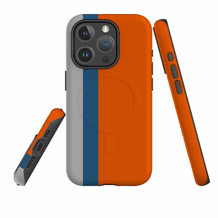 Premium Detail Finish iPhone MagSafe Tough Case - Dubai Chroma Stripe