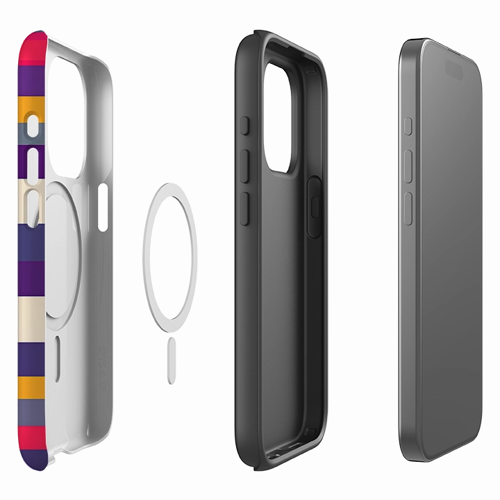 iPhone MagSafe Tough Case - Durban Gingham Compact Texture Layer