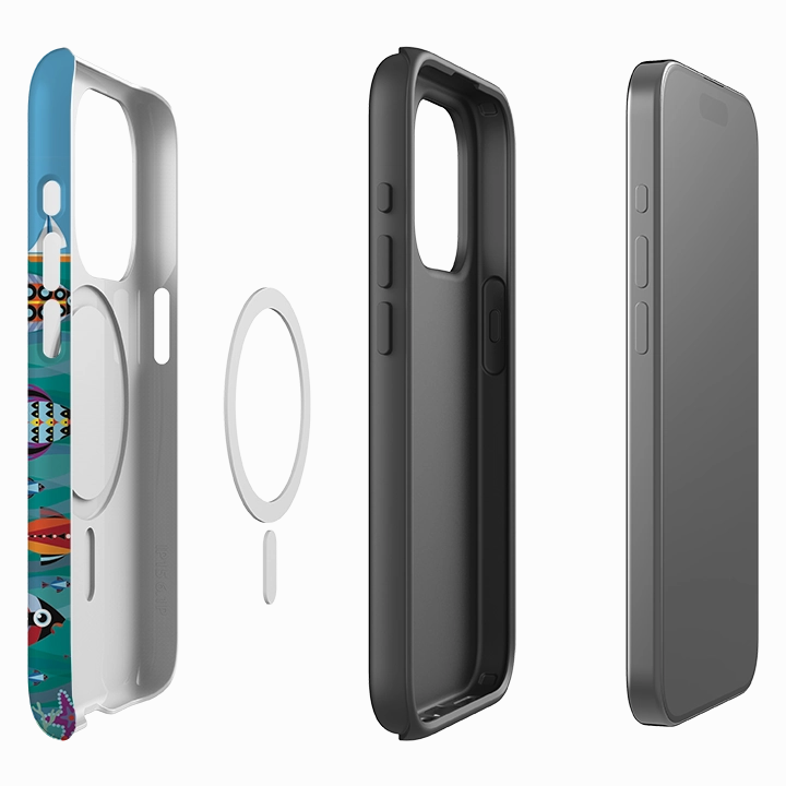 Premium Edge iPhone MagSafe Tough Case -  Fish By Patternista