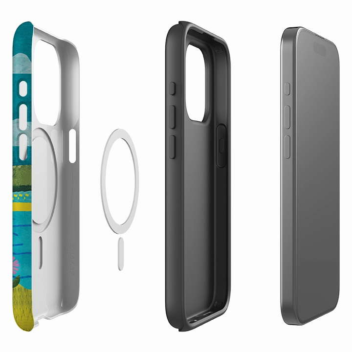 Rugged Design iPhone MagSafe Tough Case - Fishing Boat By Tracey English