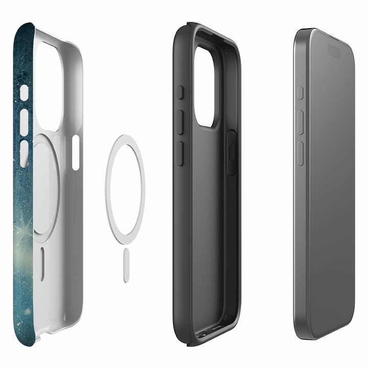 iPhone MagSafe Tough Case - Fishing For Stars By Maja Lindberg Non slip grip Premium Surface