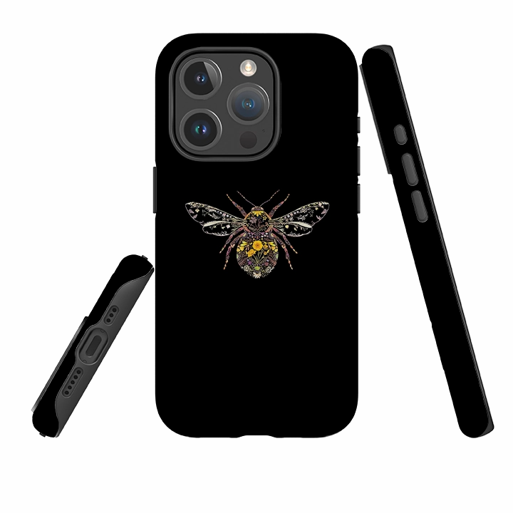 iPhone MagSafe Tough Case -  Floral Bumble Bee By Helen Ahpornsiri Protective Design