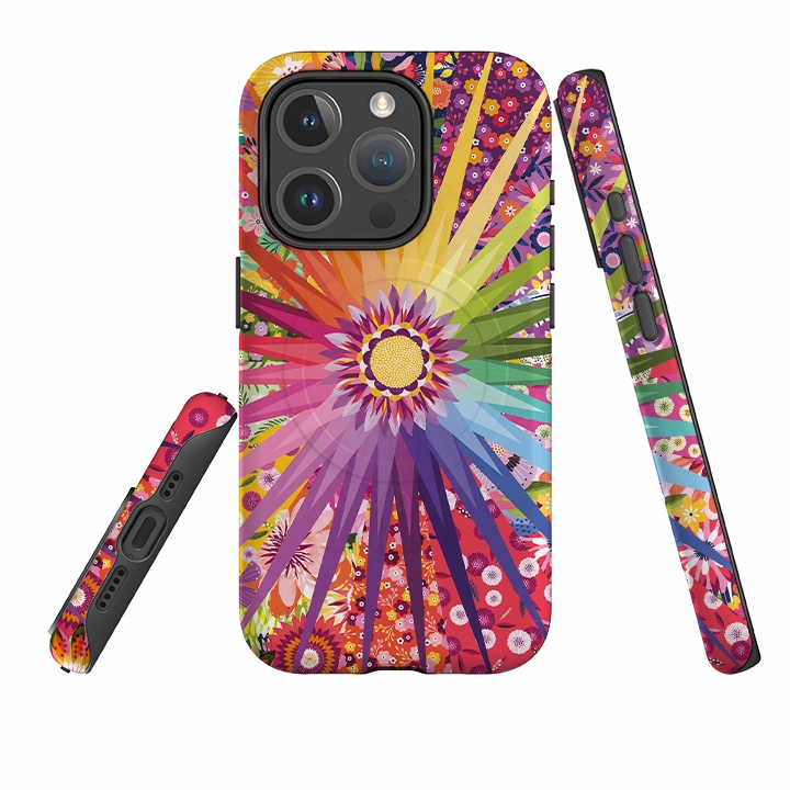 Durable Accessory Stylish Touch iPhone MagSafe Tough Case - Floral Sunshine I By Ali Brookes