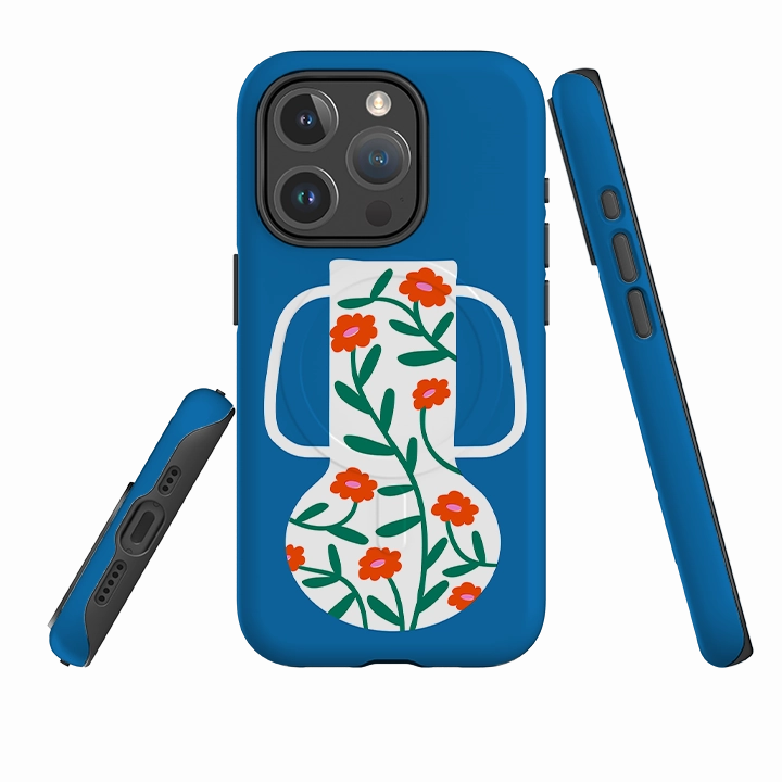 iPhone MagSafe Tough Case - Floral Vase Subtle design
