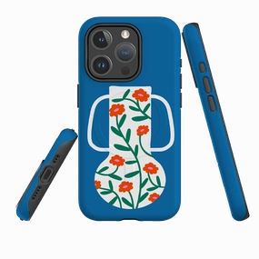 iPhone MagSafe Tough Case - Floral Vase Minimal Frame
