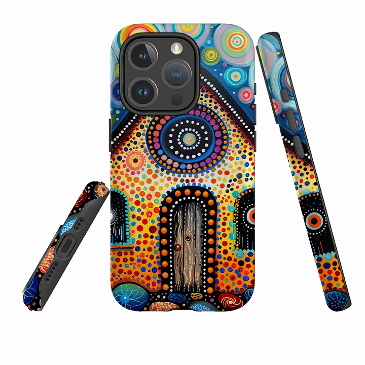 Protective Design iPhone MagSafe Tough Case - Folk Art House III