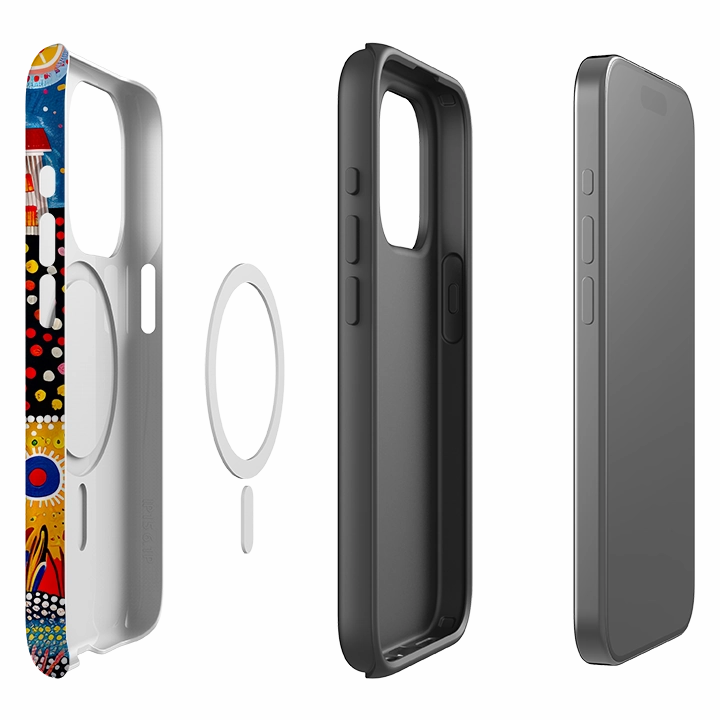 iPhone MagSafe Tough Case - Folk Art House IX Youth Style Comfort Detail