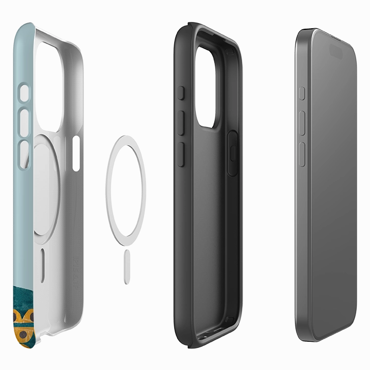 Compact Look Lightweight Shell iPhone MagSafe Tough Case - Folk Foxie By Tracey English