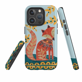 iPhone MagSafe Tough Case - Folk Foxie By Tracey English Durable Accessory Slim Fitment