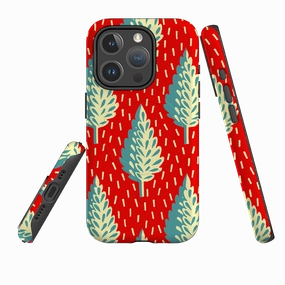 Minimal Texture iPhone MagSafe Tough Case - Forest By Cressida Bell