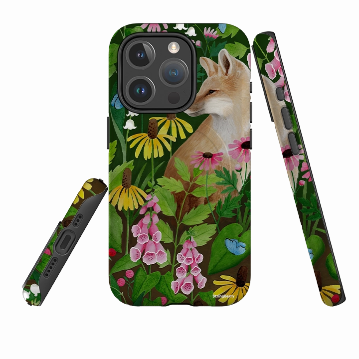 iPhone MagSafe Tough Case -  Fox and Foxgloves By Bex Parkin Classic Finish