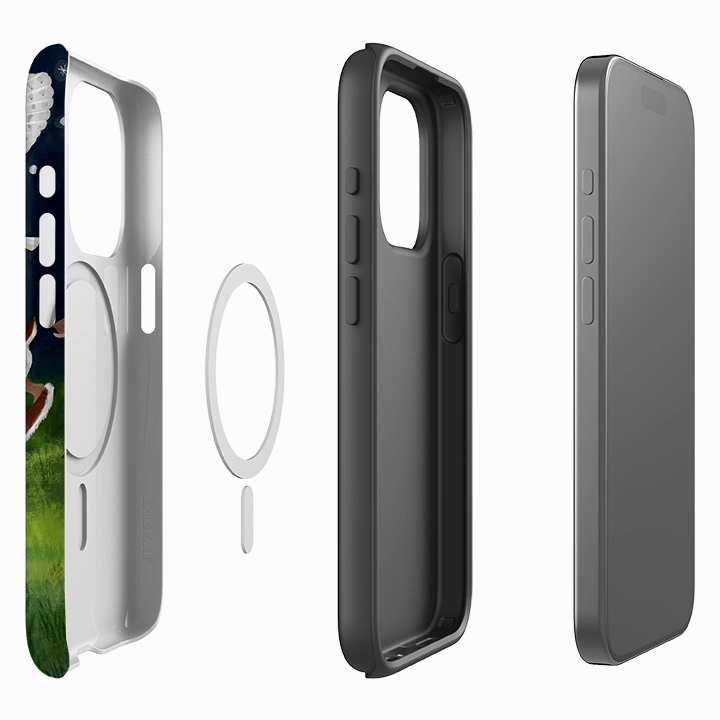 Soft Interior iPhone MagSafe Tough Case - Green Forest By Bex Parkin