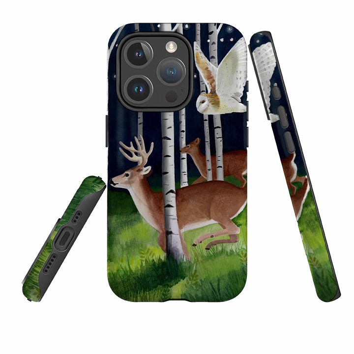 iPhone MagSafe Tough Case - Green Forest By Bex Parkin Durable Pattern Texture