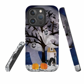 iPhone MagSafe Tough Case - Halloween Moon By Tracey English Protective Edge Minimal Frame