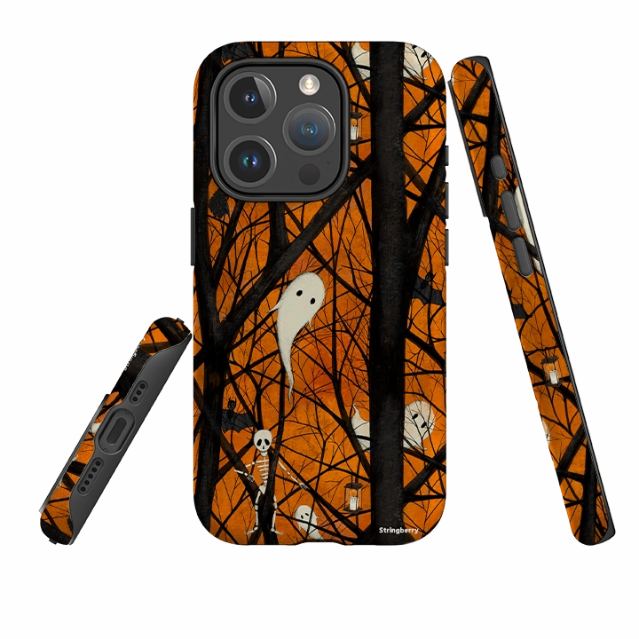 Matte Texture Design iPhone MagSafe Tough Case - Halloween Pattern By Maja Lindberg