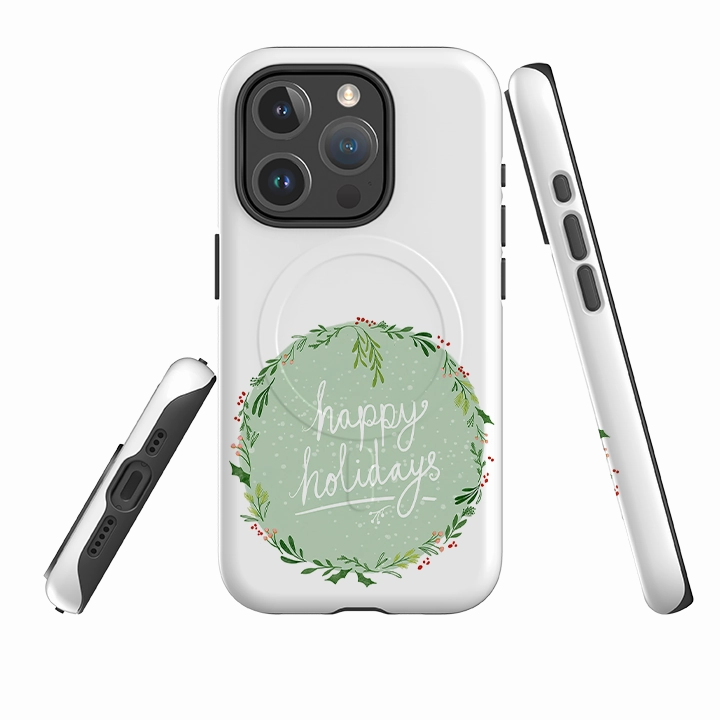 iPhone MagSafe Tough Case -  Happy Holidays By Katherine Quinn Protective Design Layer