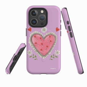 Polished Touch Vibrant Colors iPhone MagSafe Tough Case -  Heart Pin Cushion By Catherine Rowe