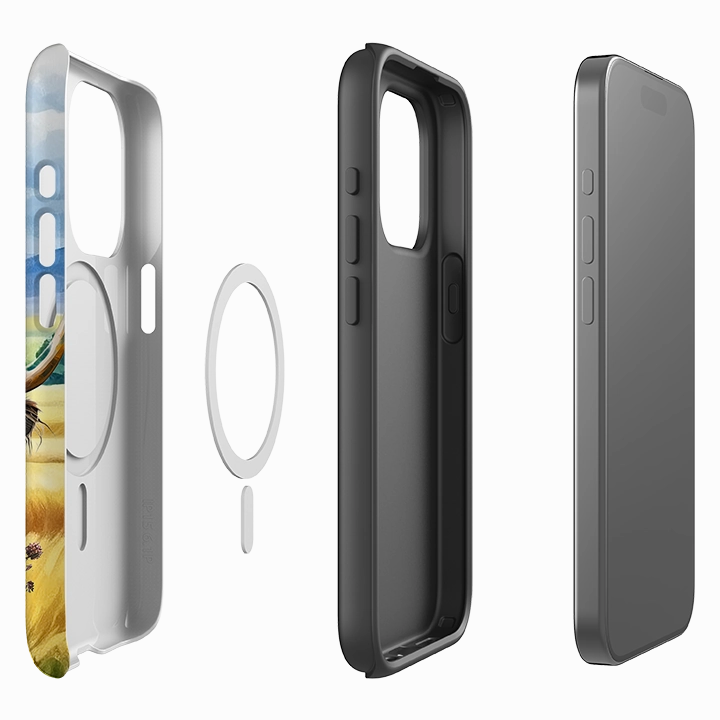 Clear Edge hybrid design iPhone MagSafe Tough Case - Highland Cow V