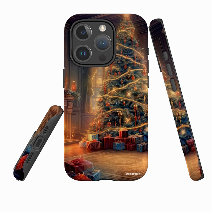 iPhone MagSafe Tough Case -  Holly Jolly Christmas Rugged Surface Build