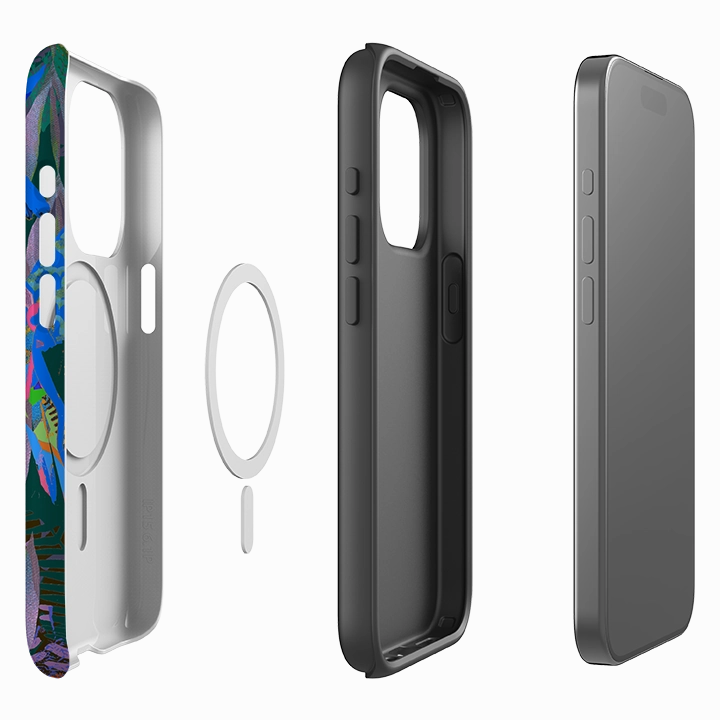 iPhone MagSafe Tough Case -  Hummingbird Forest By Tiffany Lynch Vivid Pattern Design