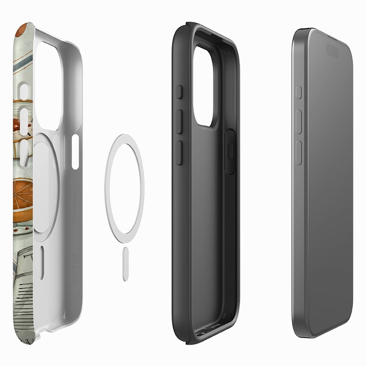 iPhone MagSafe Tough Case - Hungry Friends By Maja Lindberg Modern Accessory Flexible Detail