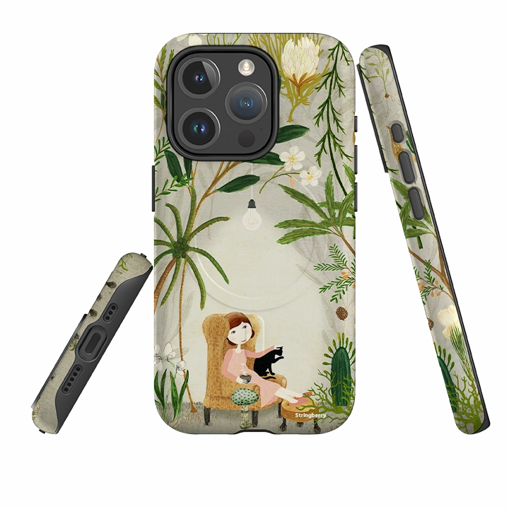 iPhone MagSafe Tough Case - Imaginarium Garden I By Katherine Quinn Soft Layer Minimal Build Texture