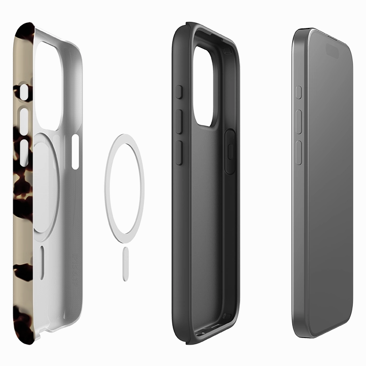 Protective Layer Premium Detail Finish iPhone MagSafe Tough Case -  Ivory Rocky Road