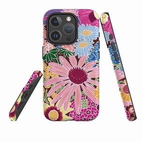 iPhone MagSafe Tough Case -  Jigsaw Floral 1 By Kate Heiss Compact Style Urban Fashion