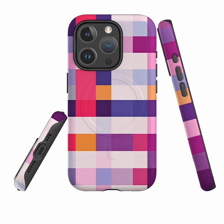 Casual Look Travel Essential iPhone MagSafe Tough Case - Las Vegas Gingham