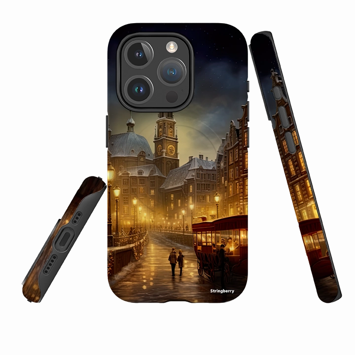 Durable Edge Texture iPhone MagSafe Tough Case - Late Winter Evening