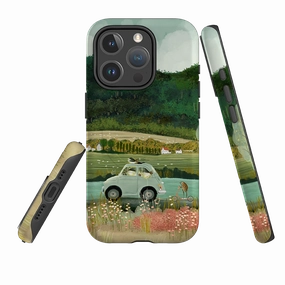 iPhone MagSafe Tough Case -  Lightening Bugs By Katherine Quinn Smooth Edge Design
