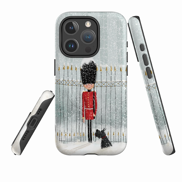 Reusable Material Soft Layer iPhone MagSafe Tough Case -  London in snow By Maja Lindberg
