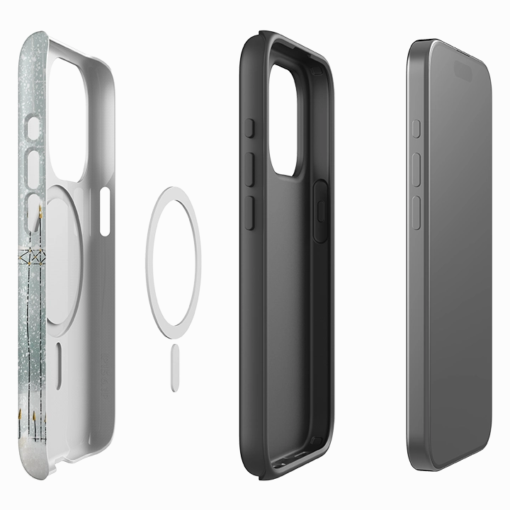 Durable Detail iPhone MagSafe Tough Case -  London in snow By Maja Lindberg