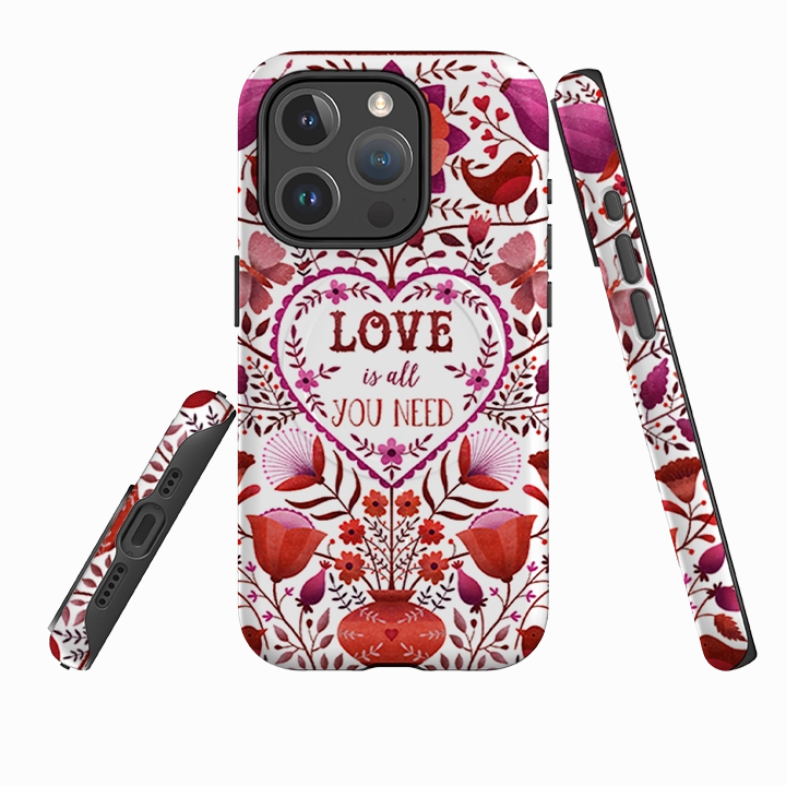 Hybrid Detail iPhone MagSafe Tough Case -  Love is all you need By Suzy Taylor