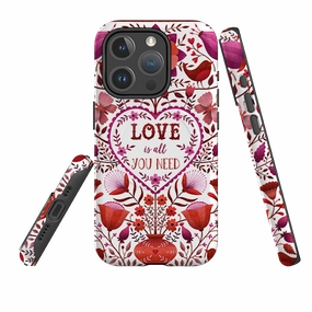 Hybrid Detail iPhone MagSafe Tough Case -  Love is all you need By Suzy Taylor