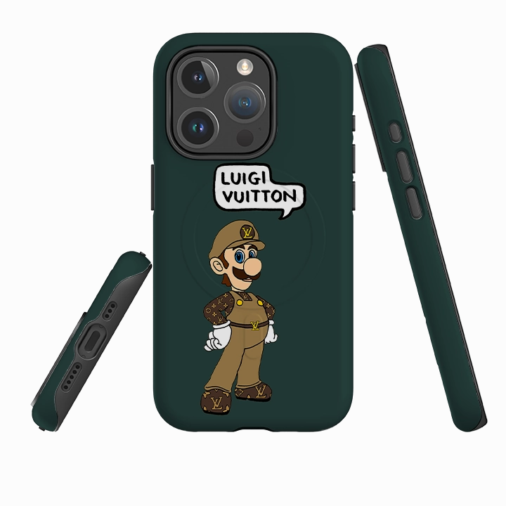 iPhone MagSafe Tough Case - Luigi Vuitton Forest Green By Angelica Hicks Comfort Pattern Texture