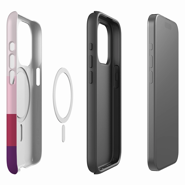 Transparent Edge iPhone MagSafe Tough Case - Lyon Chroma