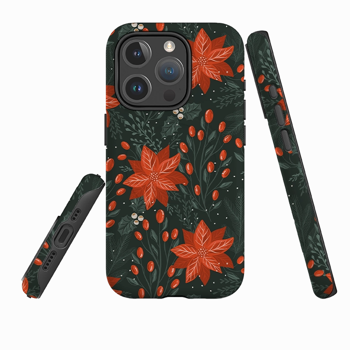 Rugged Design Shock Cushion iPhone MagSafe Tough Case -  Magic Of The Holidays