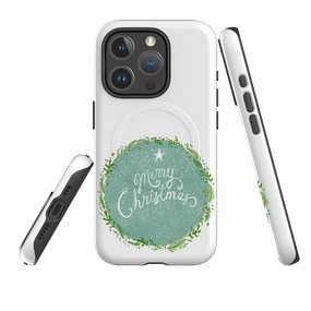 iPhone MagSafe Tough Case -  Merry Christmas By Katherine Quinn Matte Edge Outdoor Use
