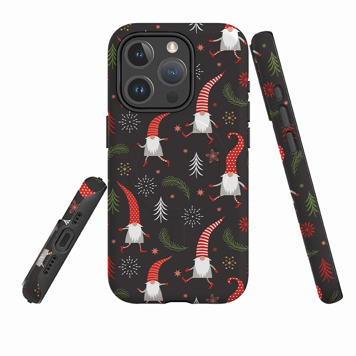 iPhone MagSafe Tough Case - Merry Xmas Pattern Smooth Layer