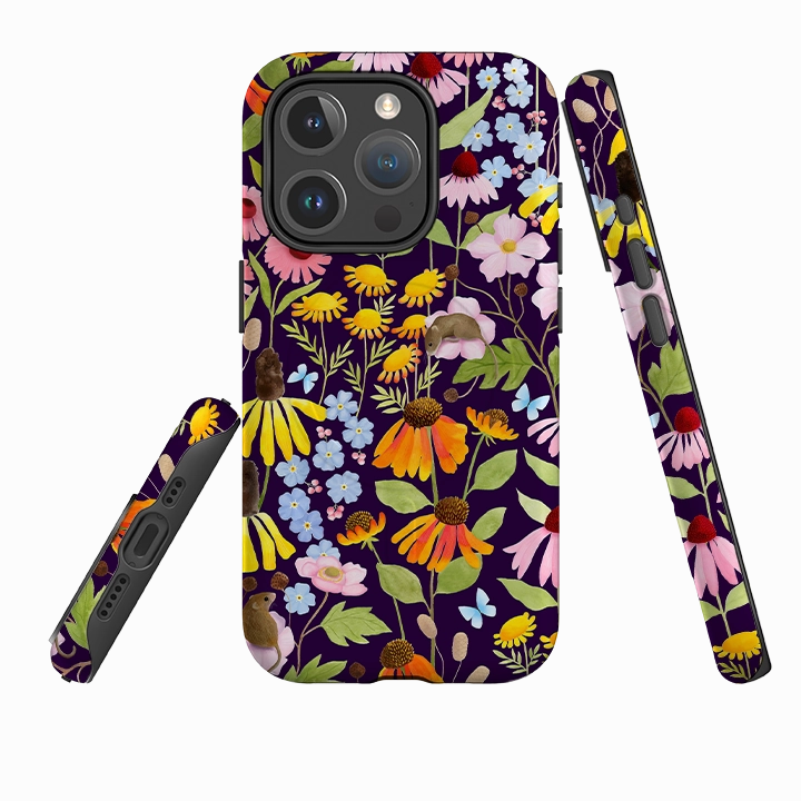 iPhone MagSafe Tough Case -  Mice and Wild Flowers By Bex Parkin Outdoor Use