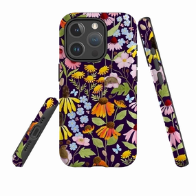 Gloss Layer Finish Stylish Surface Design iPhone MagSafe Tough Case -  Mice and Wild Flowers By Bex Parkin