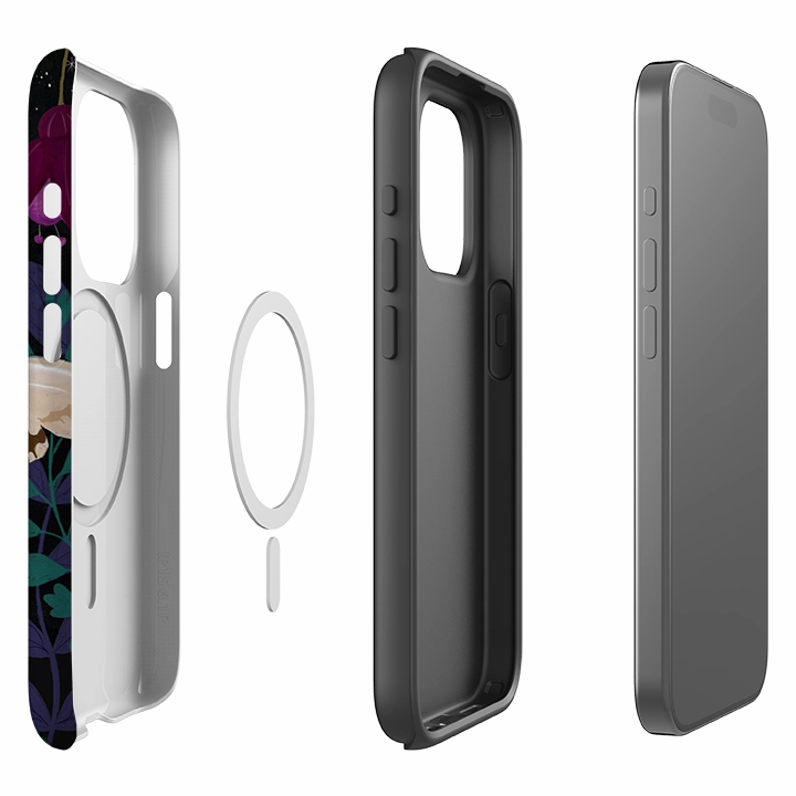 iPhone MagSafe Tough Case - Midnight Moths By Bex Parkin Soft Material