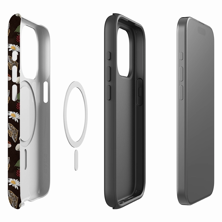 Wireless Compatible iPhone MagSafe Tough Case -  Mushroom Floral II