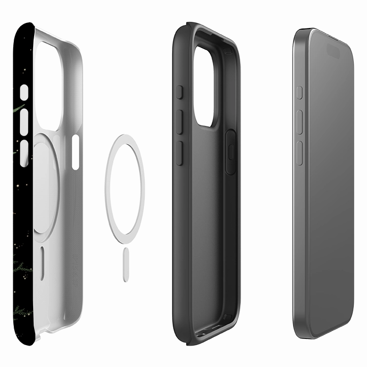 iPhone MagSafe Tough Case - Mushroom Magic By Maja Lindberg Modern Finish Glossy Pattern