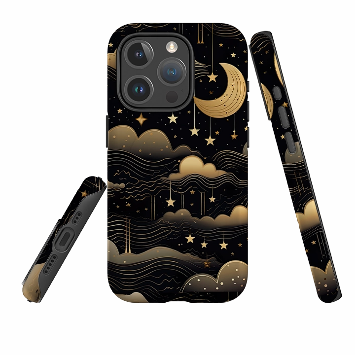 Durable Design Texture Vivid Surface Detail iPhone MagSafe Tough Case - Night Clouds II