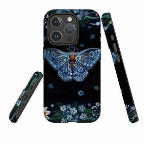 Rugged Edge iPhone MagSafe Tough Case -  Night Moth By Maria Matos